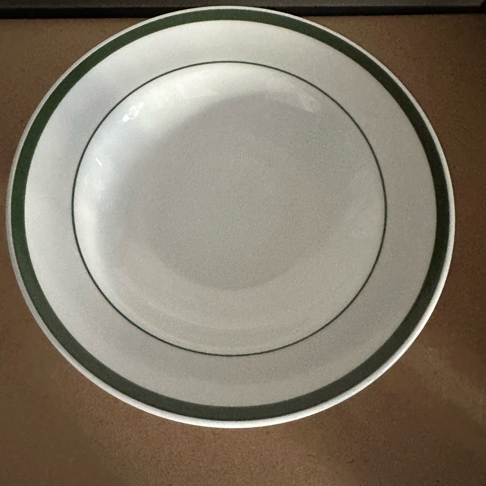 Williams Sonoma Classic Green and White Soup Bowl
